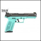 J***FPA Closeout Sale!! **NEW** Ruger 57 TALO Edition 20+1 5.7 X 28MM 2 Mags Carakote Turquoise Frame Black Slide Finish IS**NEW** (LIFETIME WARRANTY AVAILABLE & FREE LAYAWAY AVAILABLE) **NEW**