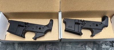 TWO AR-15  STRIPPED  LOWER RECEIVERS(Anderson  NO LOGO) **NO RESERVE**NO CC FEES***