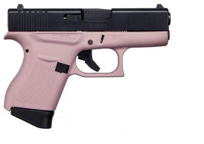 Ju***FPA Closeout Sale!! **NEW** Glock 43 9MM 6+1 2 Mags 3.39" Barrel 6.26" Overall Cerakote Pink Champagne Frame Cerakote Black Slide IS**NEW** (LIFETIME WARRANTY AVAILABLE & FREE LAYAWAY AVAILABLE) **NEW**