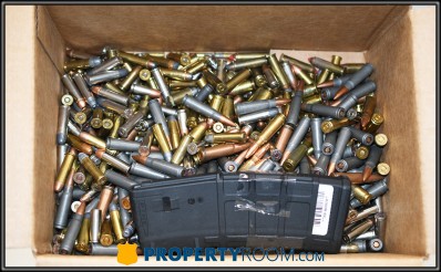 ASSORTED AMMO (~26 LBS) / AR-15 MAG