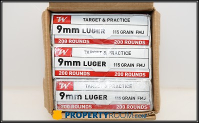 WINCHESTER 9MM AMMO APPROX 600 RNDS