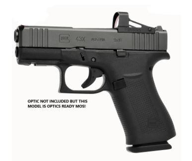 Ju***FPA Closeout Sale!! **NEW** Glock 43X FR MOS 9MM Black Matte 3.41" Barrel 6.50" Overall 10+1 2 Mags (Does not come with Red Dot Picture Only) IS**NEW** (LIFETIME WARRANTY AVAILABLE & FREE LAYAWAY AVAILABLE) **NEW**
