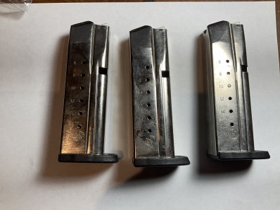 3 S&W SD9 SD9VE 16 round 9mm magazines